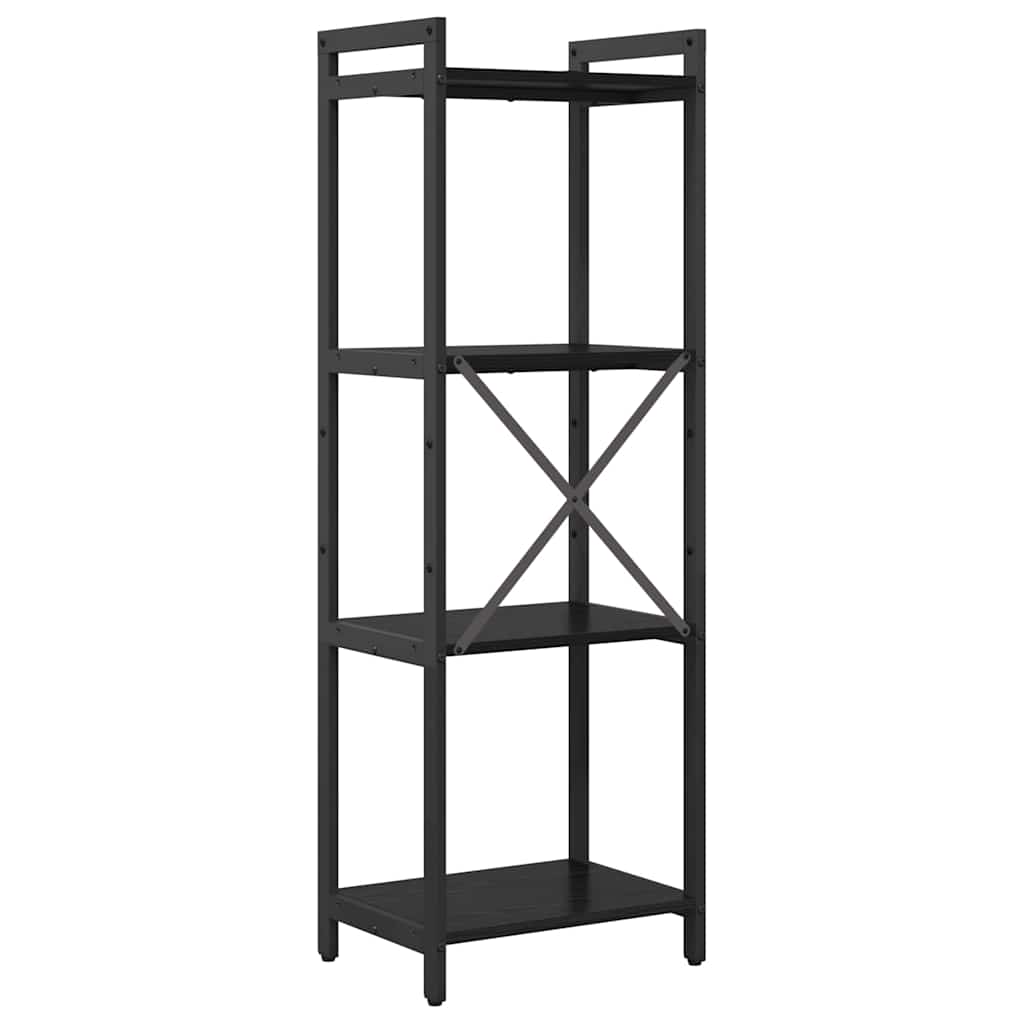 Bookcase Black oak 40 x 30 x 118 cm Engineered wood